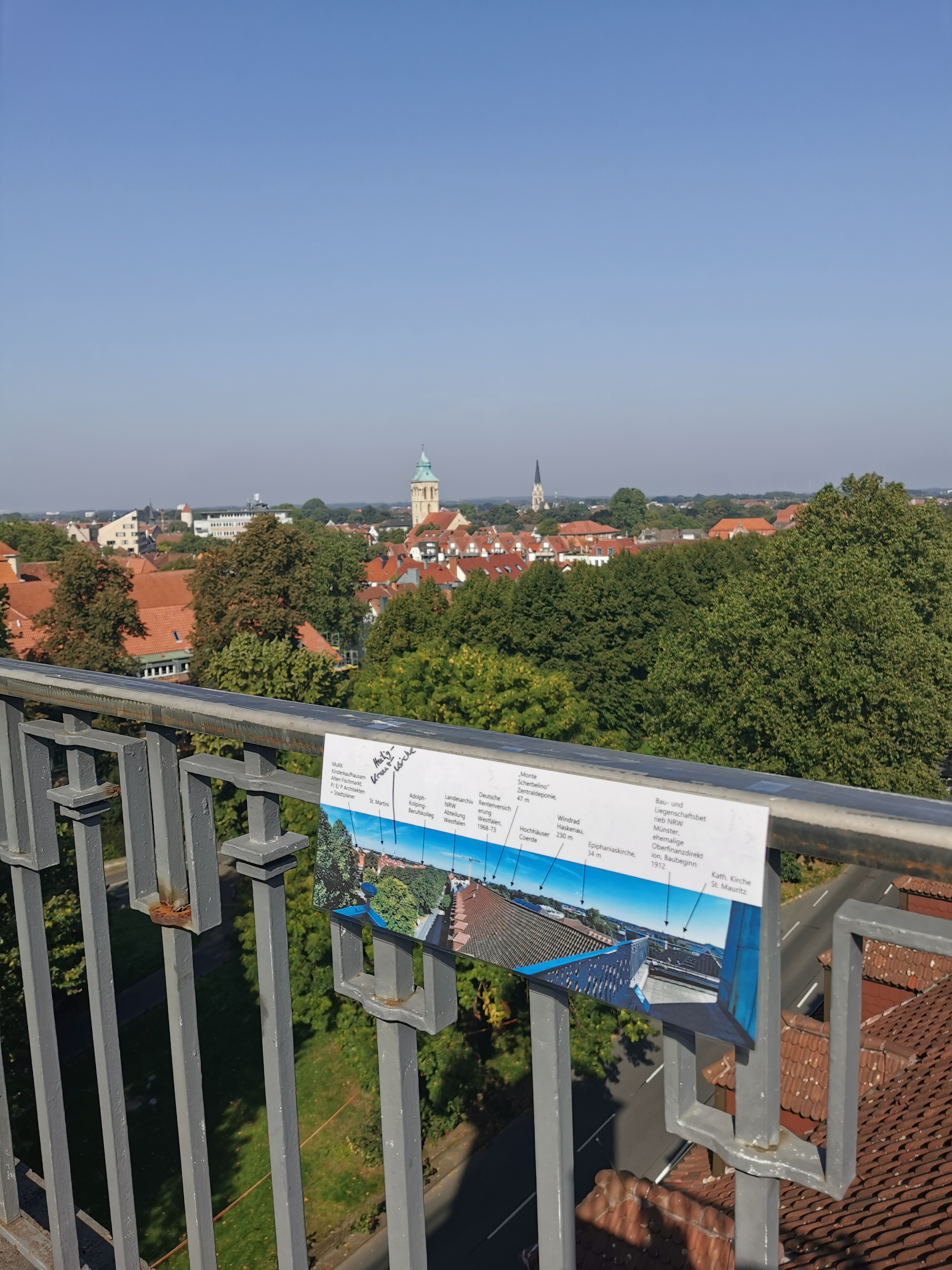 Panoramablick über Münster vom Glockenturm des Landeshauses