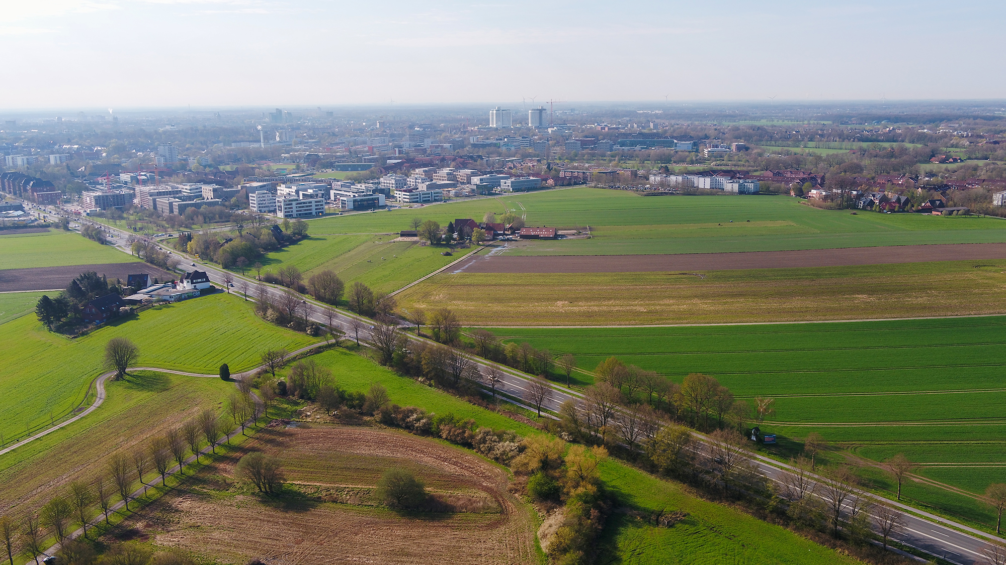 Luftbild Münster Modell Quartiere 1 und 2