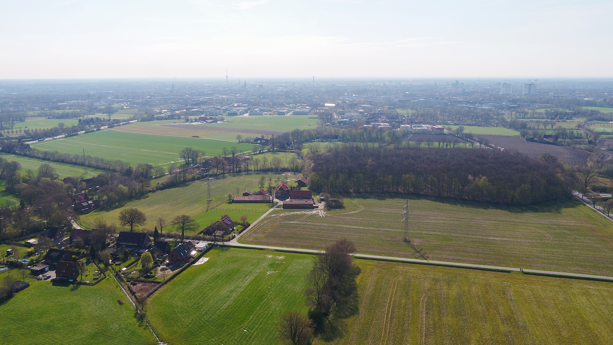 Luftbild Münster Modell Quartiere