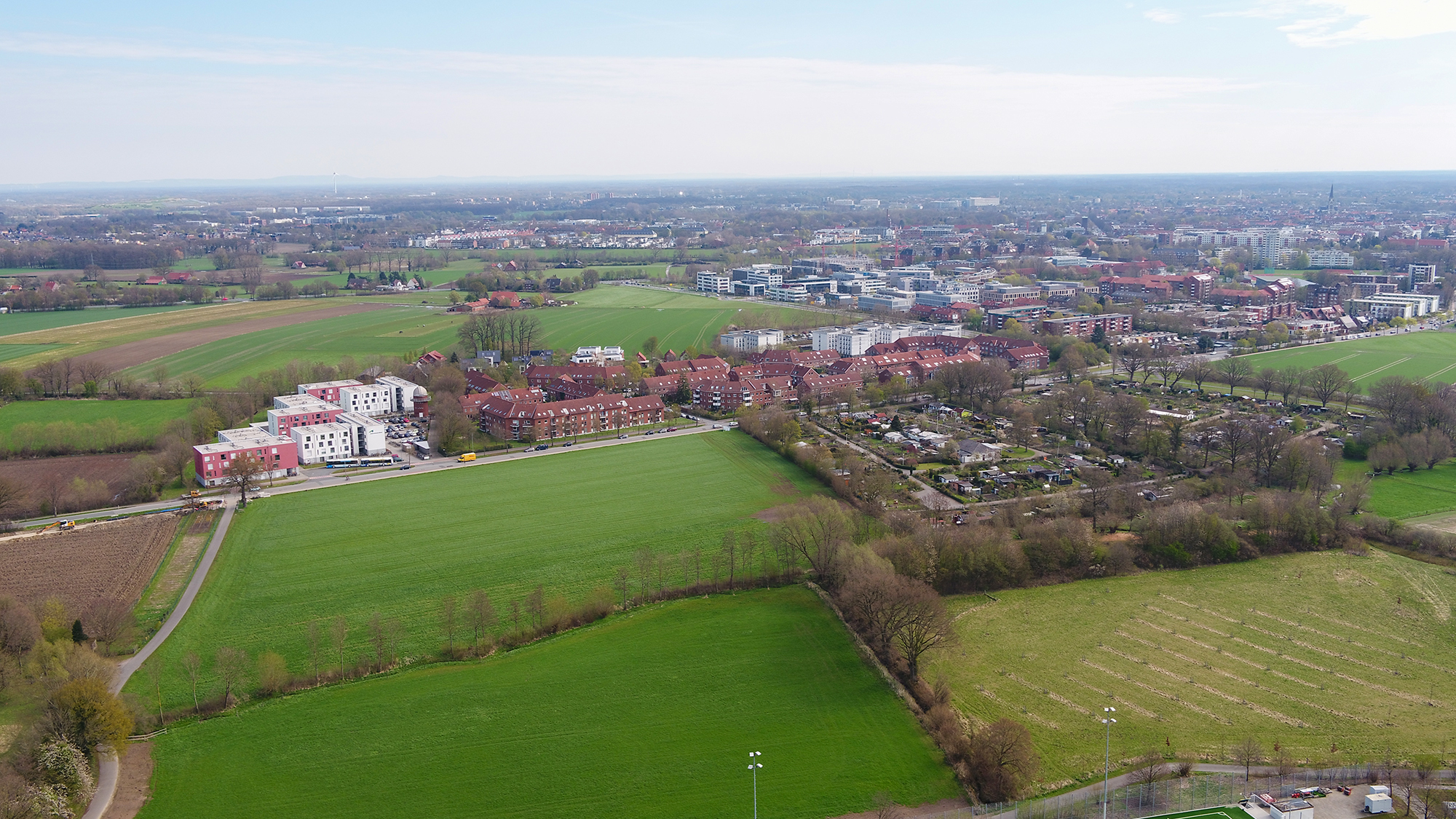Luftbild Münster Modell Quartiere