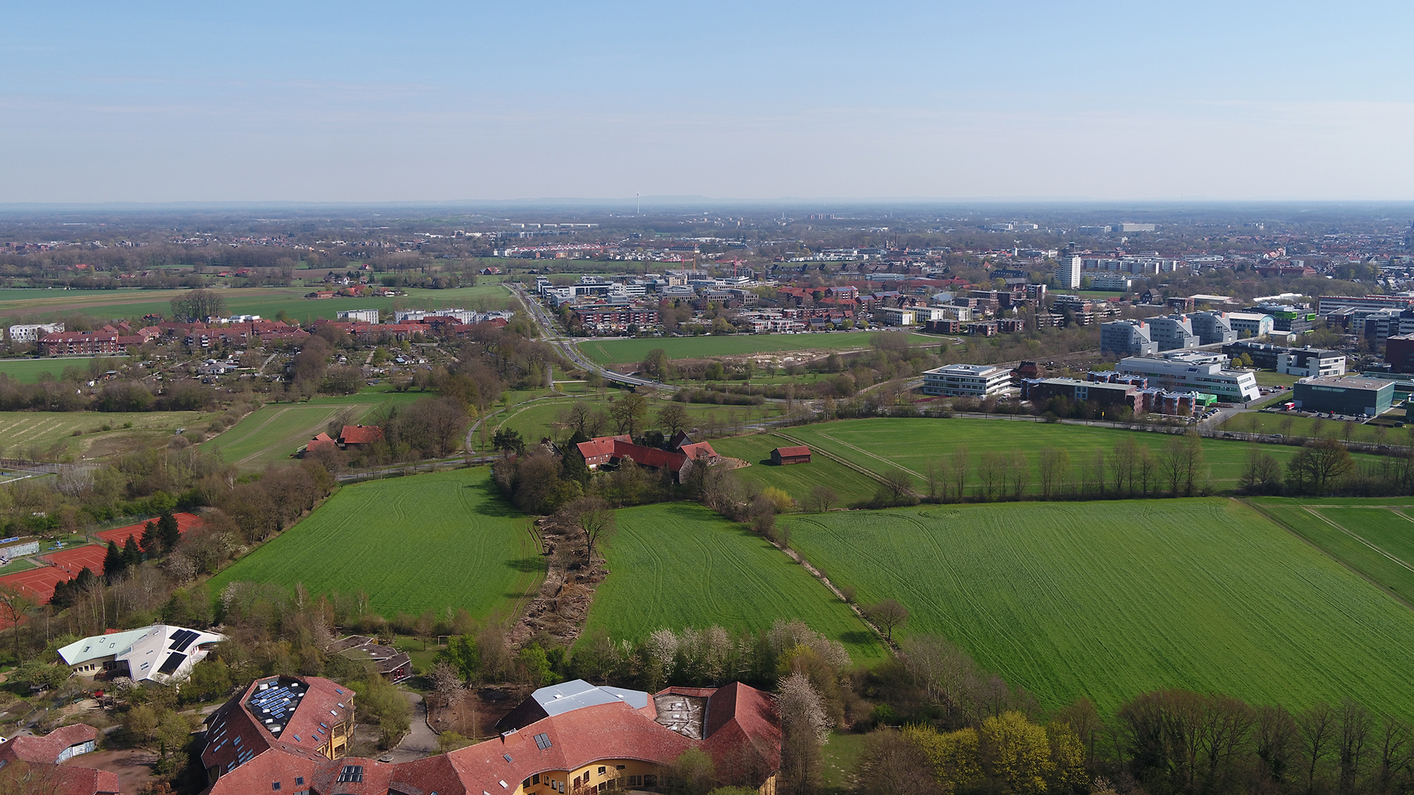 Luftbild Münster Modell Quartiere