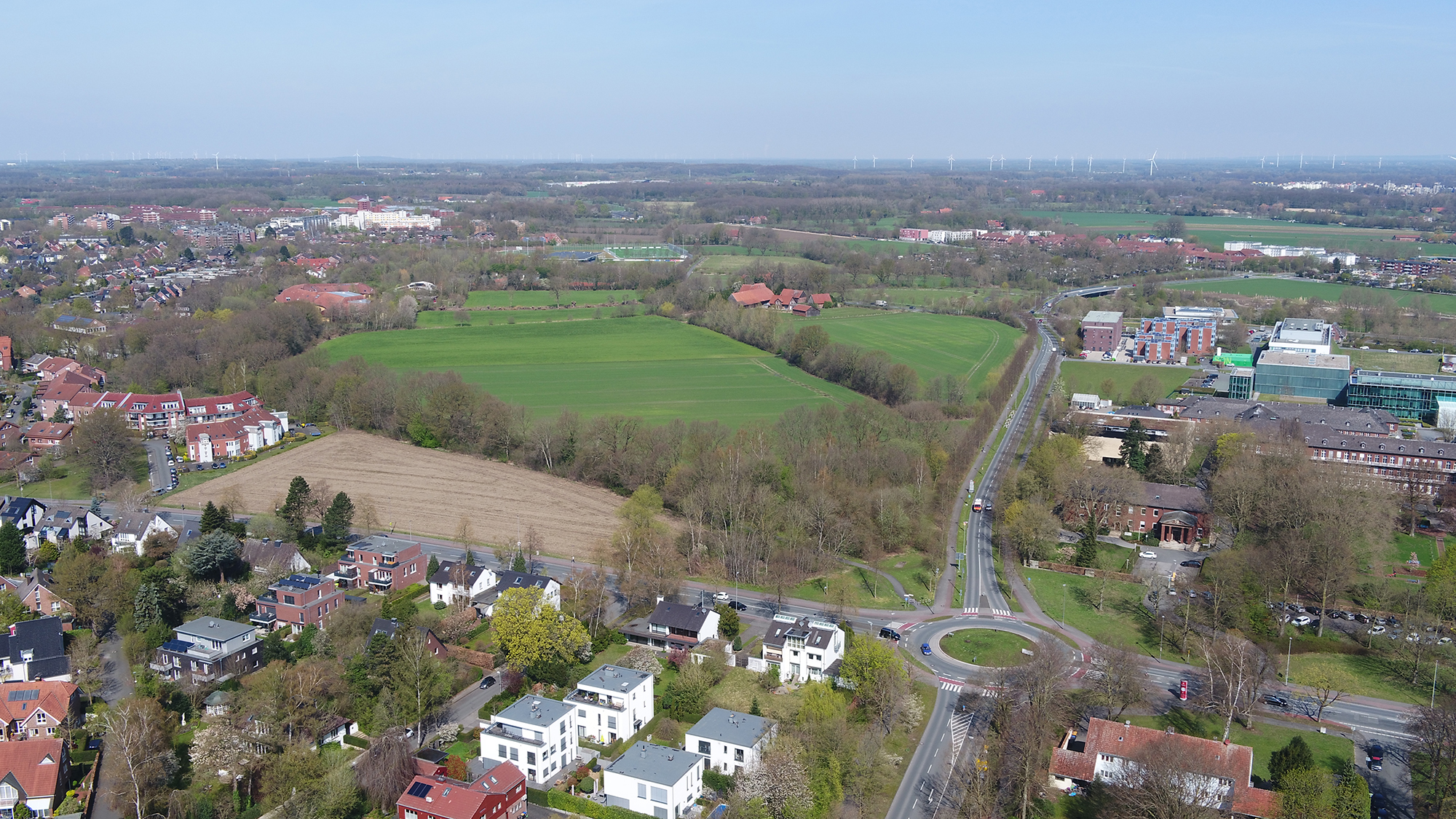 Luftbild Münster Modell Quartiere