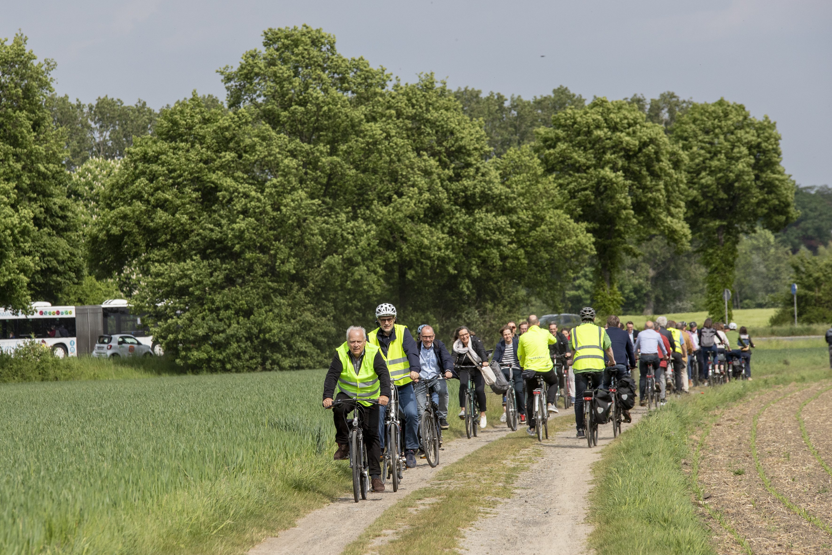 Gruppe von Fahrradfahrenden