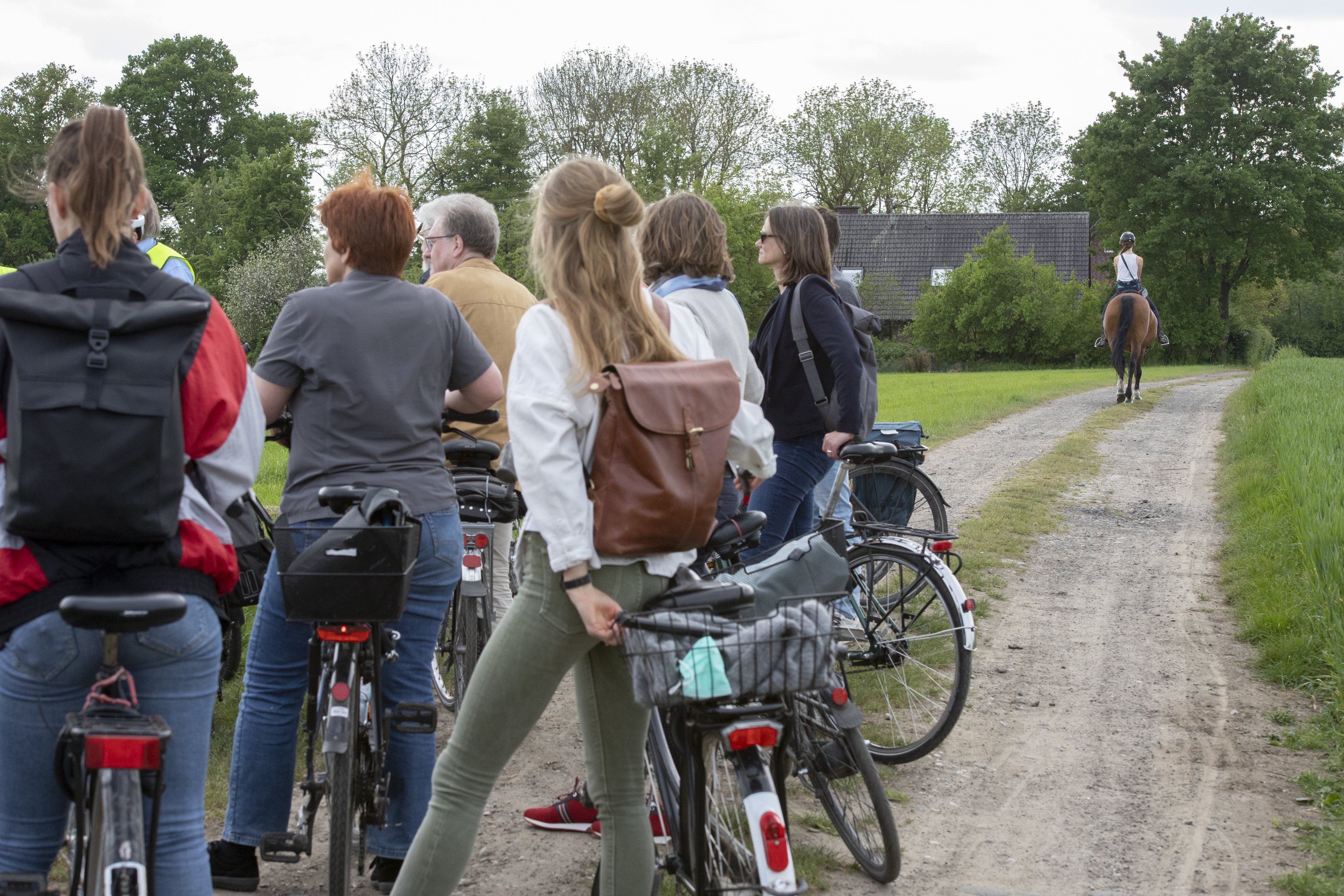 Gruppe von Radfahrenden