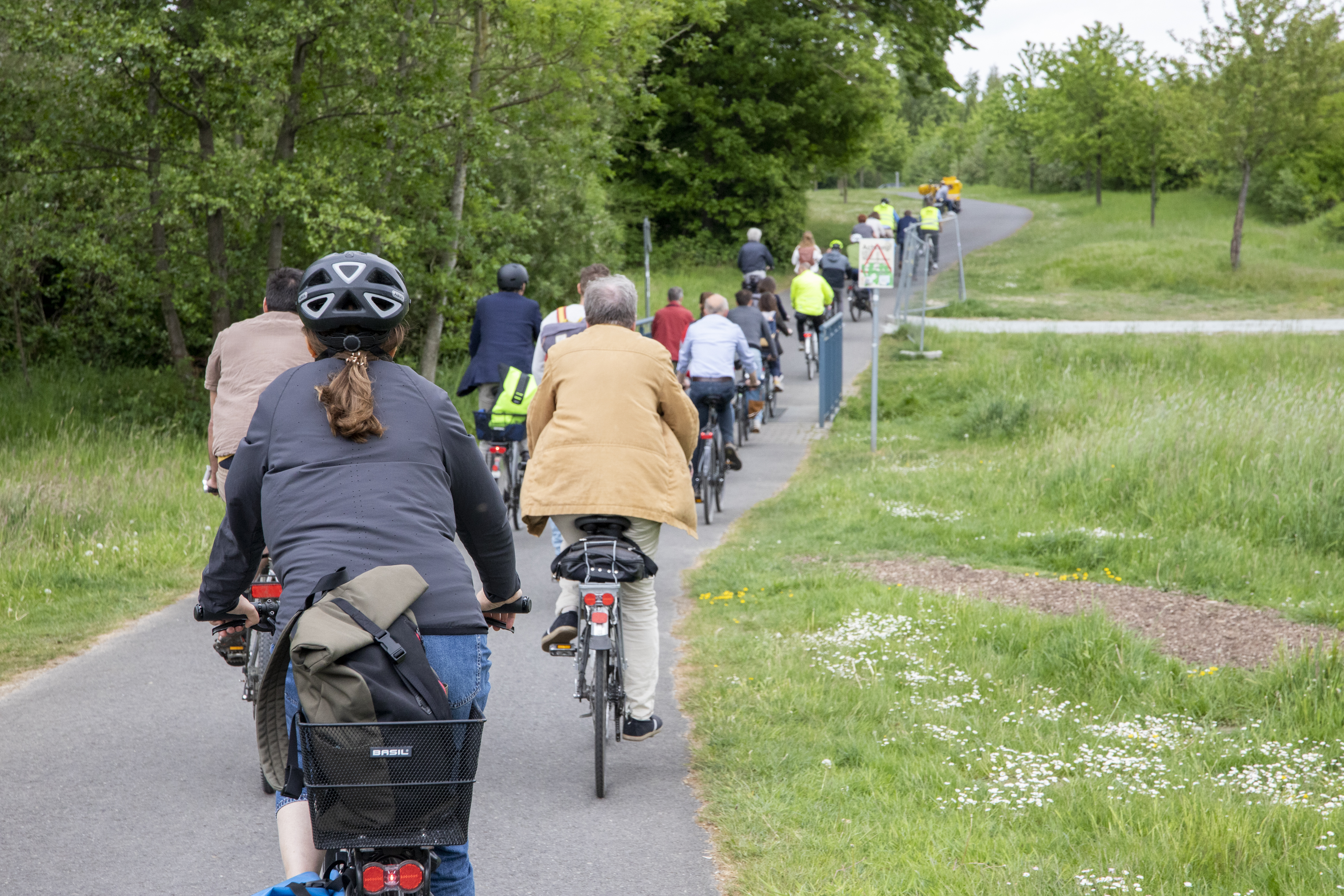 Gruppe von Fahrradfahrenden