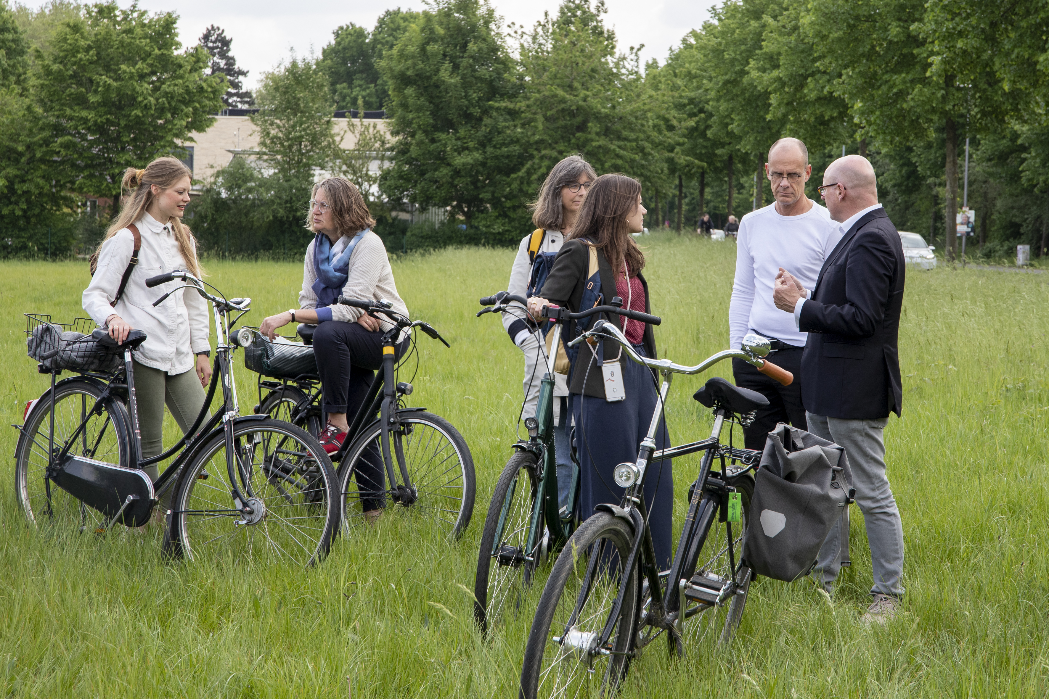 Gruppe von Radfahrenden