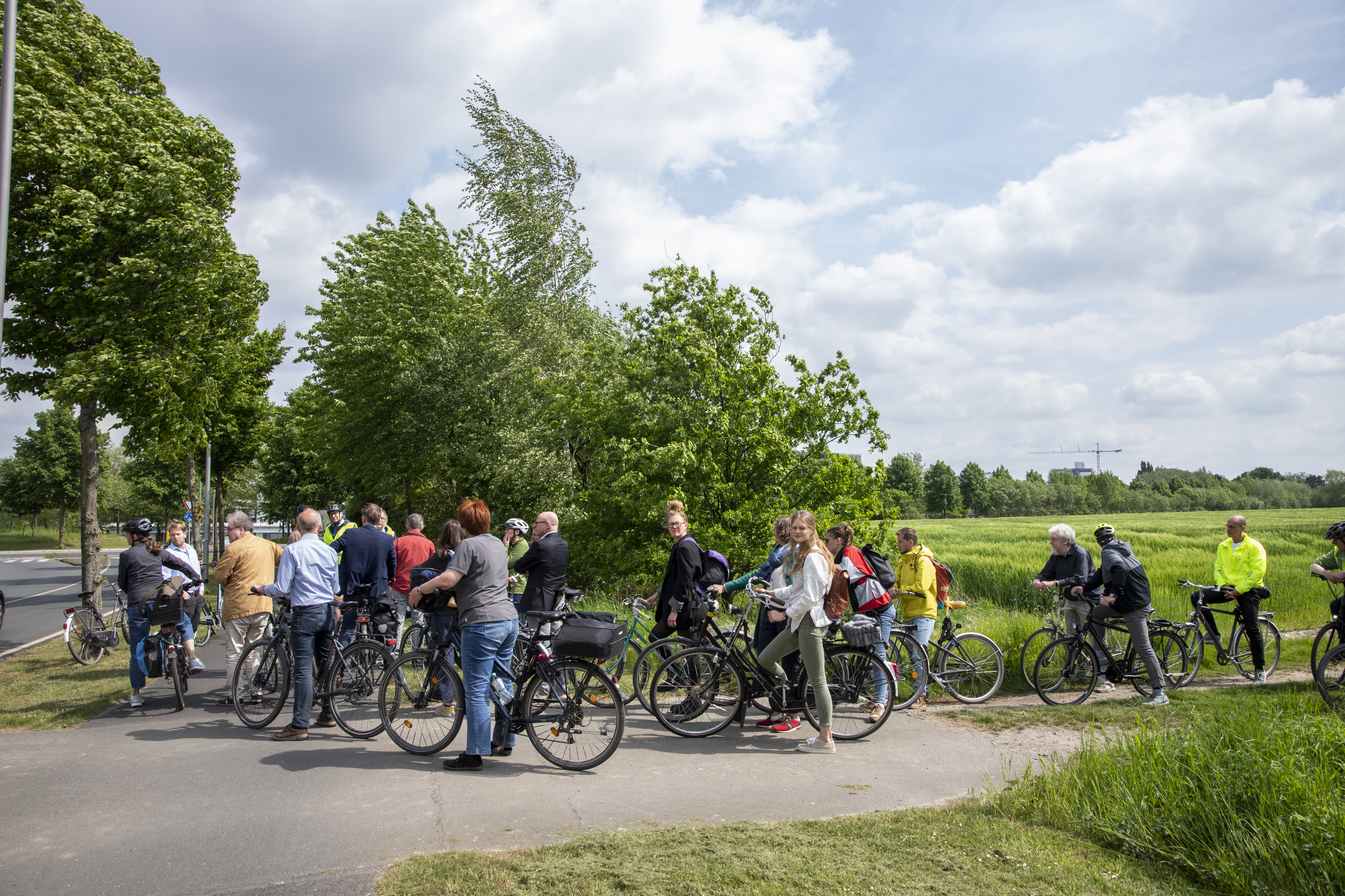 Gruppe von Radfahrenden
