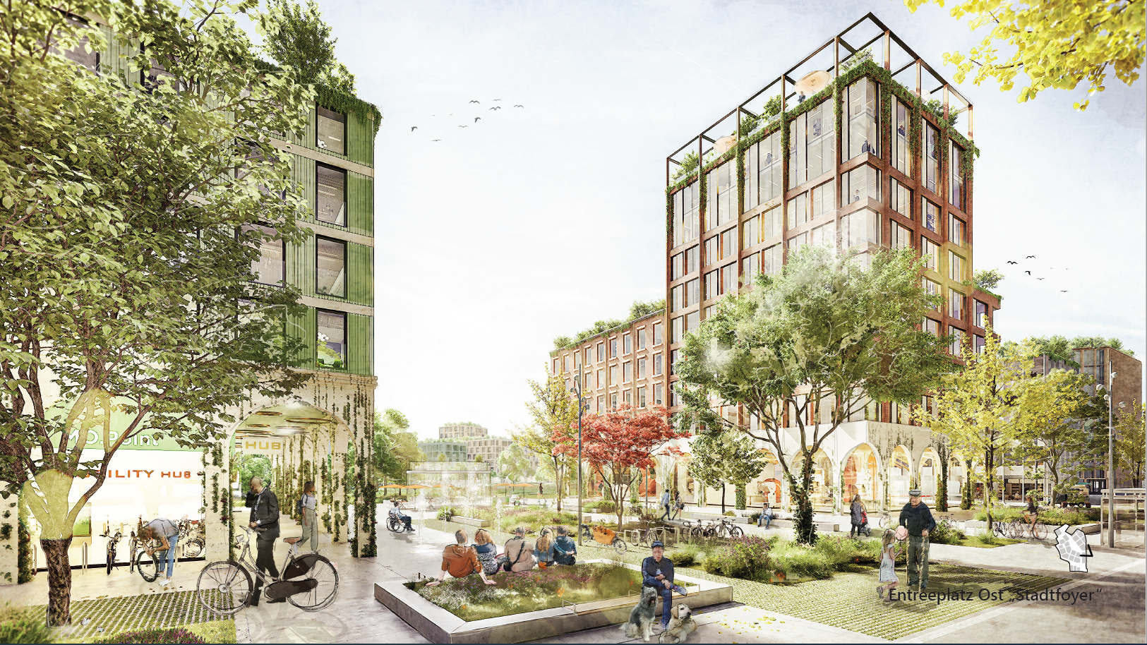 Visualisierung Entreeplatz "Stadtfoyer"