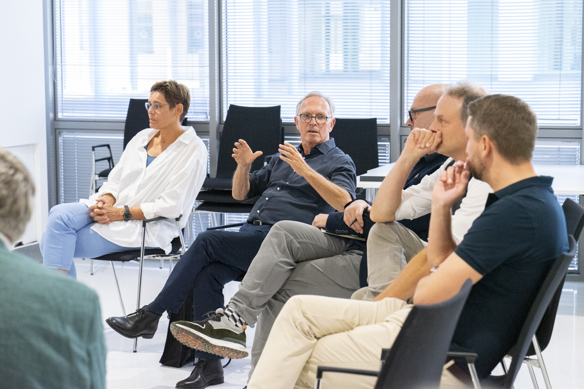 v.l.n.r.: Andrea Blome, Prof. Kunibert Wachten, Prof. Jörg Aldinger, Christopher Festersen, Robin Denstorff