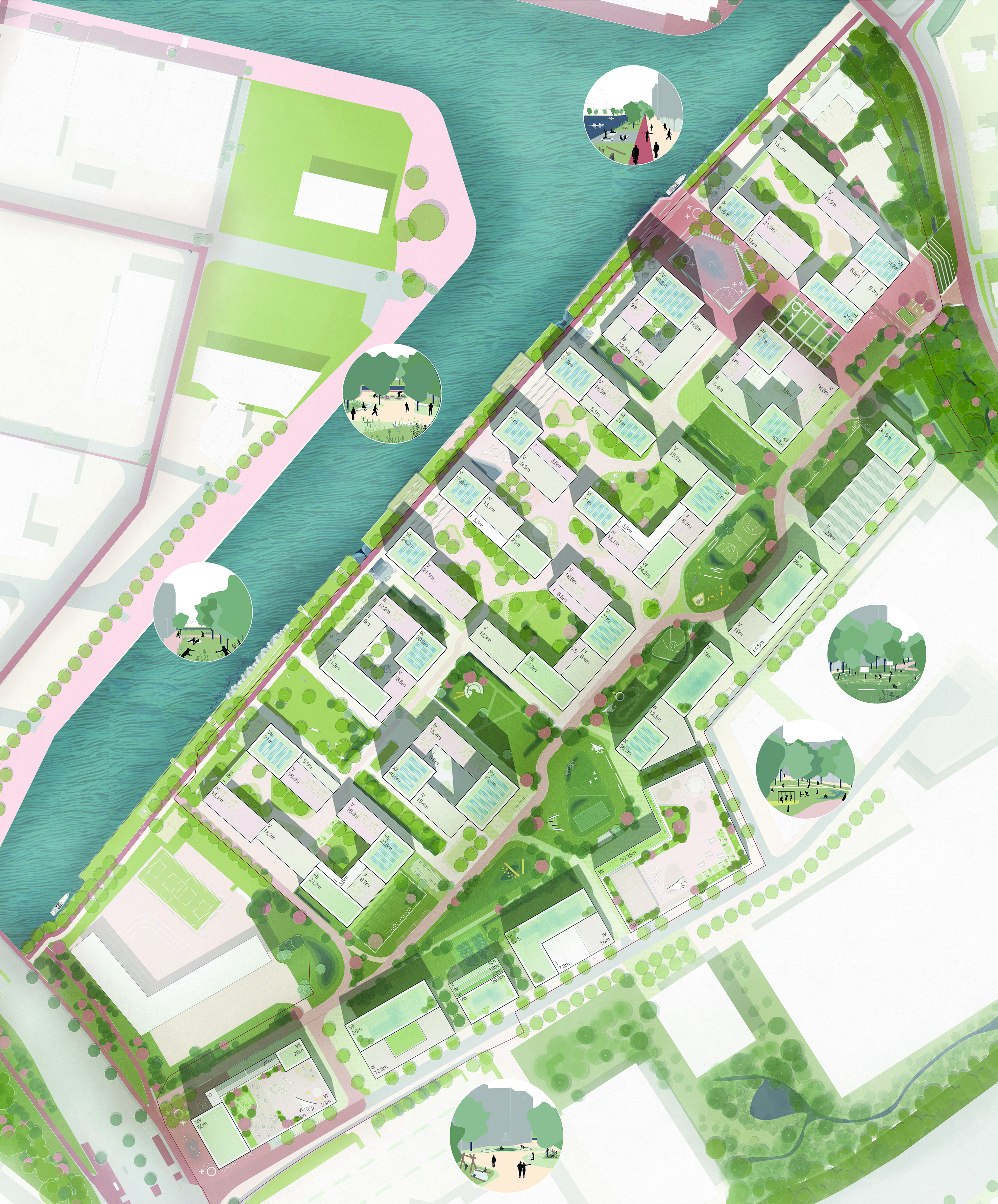 Lageplan des Quartiers an der Theodor-Scheiwe-Straße