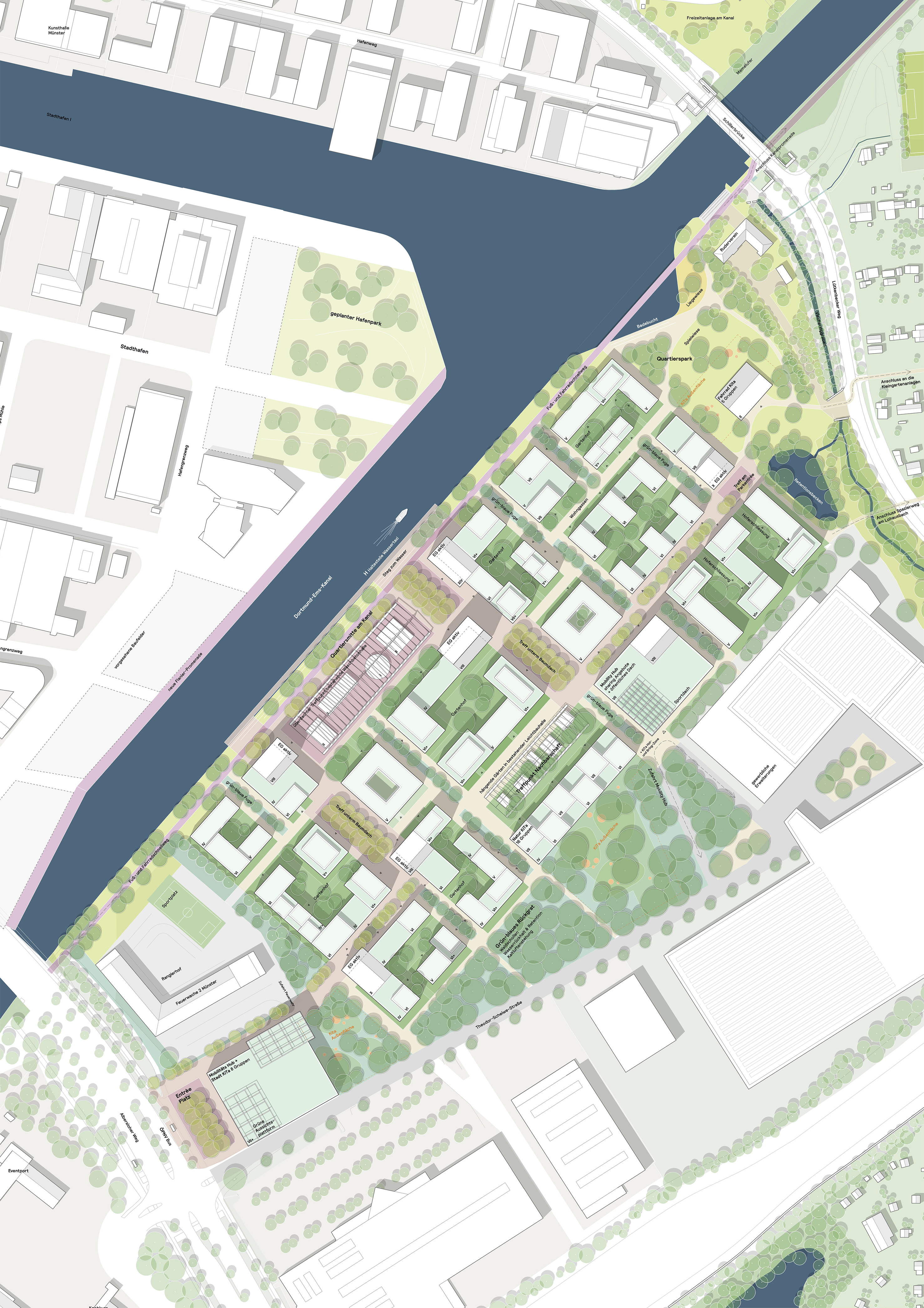 Lageplan des Quartiers an der Theodor-Scheiwe-Straße