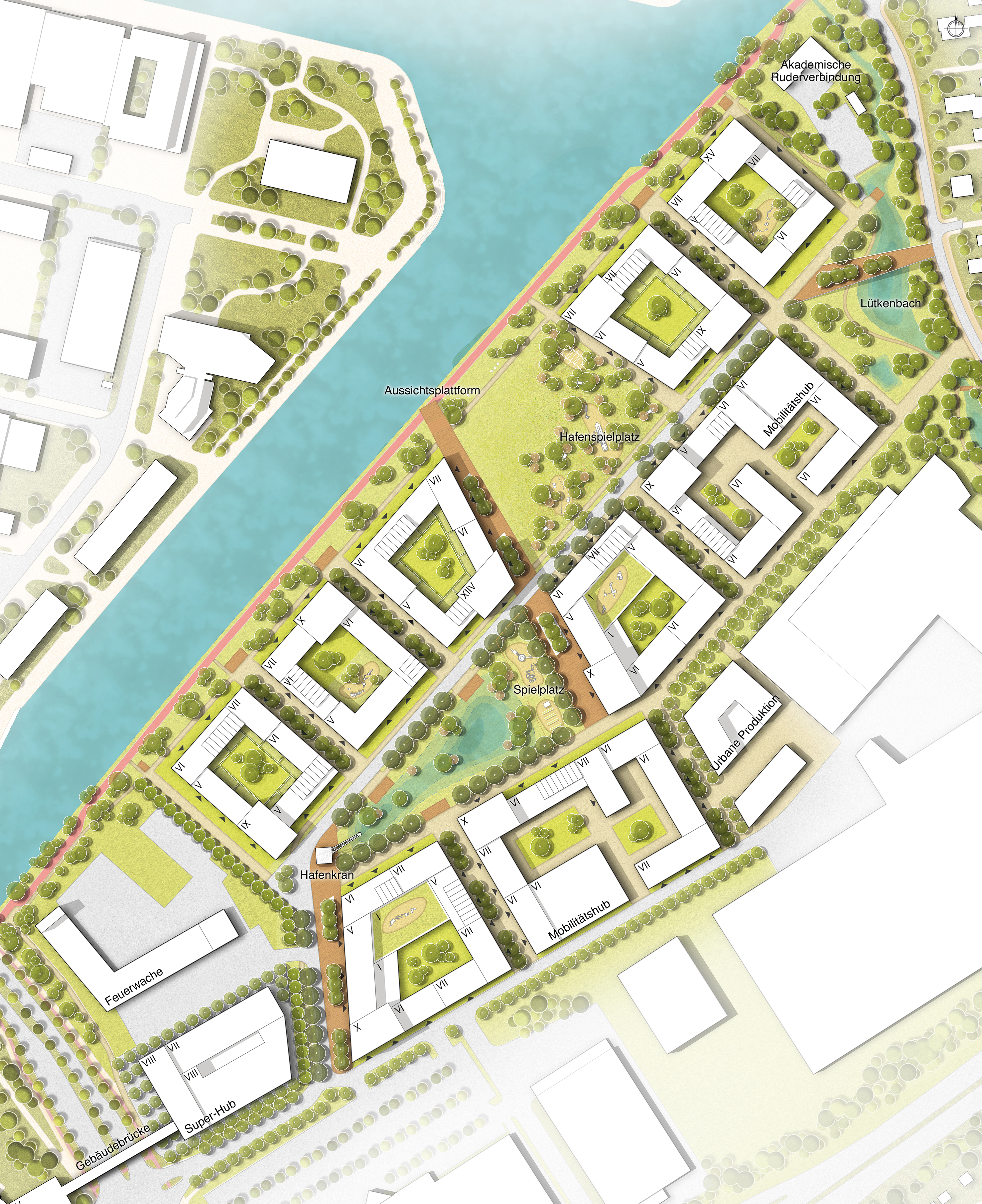 Lageplan des Quartiers an der Theodor-Scheiwe-Straße