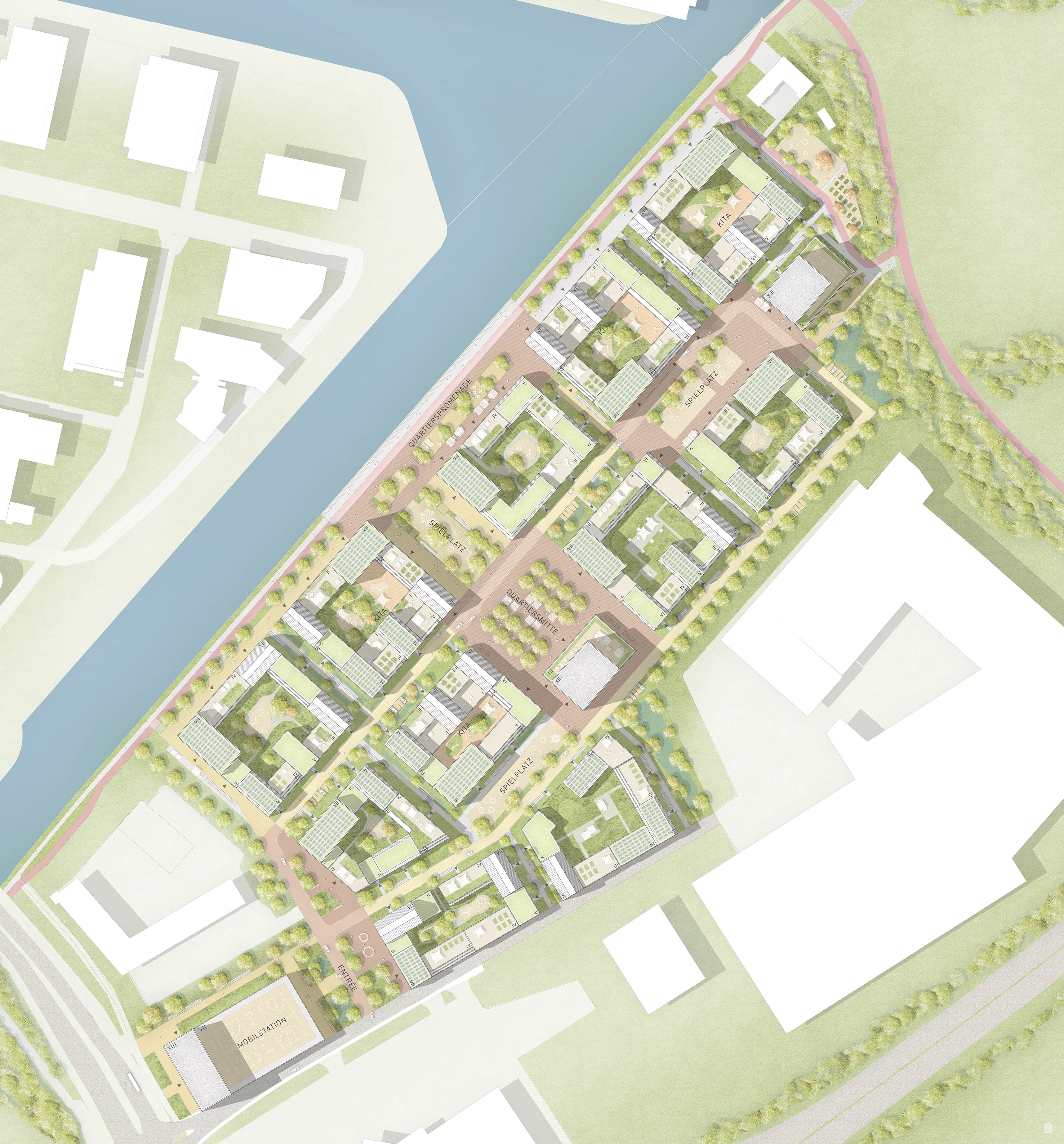 Lageplan des Quartiers an der Theodor-Scheiwe-Straße