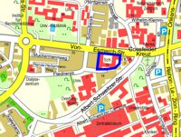 Bereich der Flächennutzungsplanänderung Stadtplan mit dem markierten Planbereich