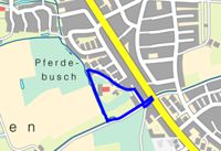 Stadtplanausschnitt mit dem Bereich des Bebauungsplans