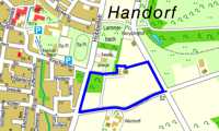 Stadtplan mit dem Bereich des Plangebiets