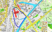 Stadtplanausschnitt mit dem Bereich des Bebauungsplans Nr. 580
Plan: Stadt Münster