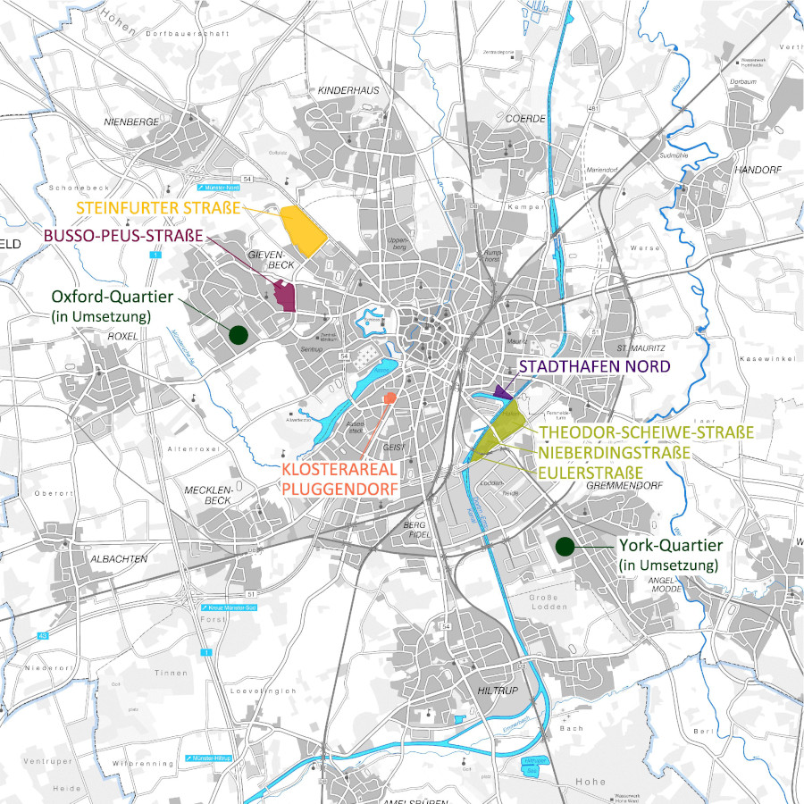 Stadt Münster: Stadtplanung - Neue Urbane Stadtquartiere in Münster