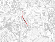 Die Karte zeigt die Lage der Hittorfstraße in Münster