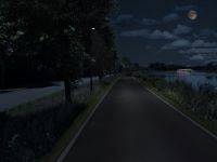 Visualisierung der verbreiterten und asphaltierten Kanalpromenade während bei Nacht, Bauabschnitt 6