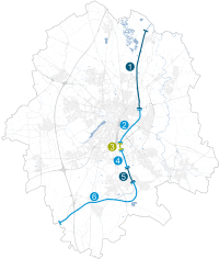 kartographische Darstellung der Lage von Bauabschnitt 3 im Stadtgebiet