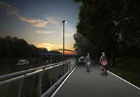 Visualisierung Beleuchtung für die Kanalpromenade