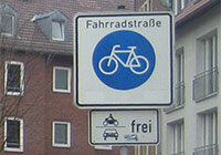 Verkerhsschild Fahrradstraße