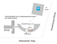 Abbildung: Lageplan vom Stadthaus 3