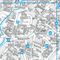 Stadtplan Münster zweifarbig