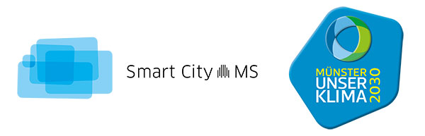 Logos: "Smart City" und "Unser Kima 2030"