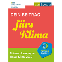 Titelseite zum Faltblatt zur Mitmachkampagne "Unser Klima 2030".