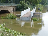 Der Pier von Jorge Pardo, versunken im Aasee