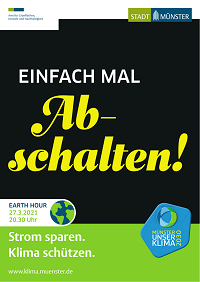 Plakatmotiv der Mitmachkampagne zur Earth Hour 2021: "Einfach mal abschalten"