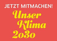 Seien Sie bei Münsters Mitmachkamagne "Unser Klima 2030" dabei! Das Logo der Münsteraner Mitmachkampagne 'Unser Klima 2030'