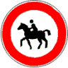 Schild 'Reiten verboten'