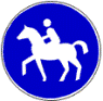 Schild 'Reitweg'