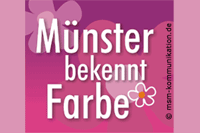 Schriftzug "Münster bekennt Farbe" Signet