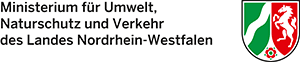 Ministerium für Umwelt, Naturschutz und Verkehr des Landes Nordrhein-Westfalen Landeswappen mit Schriftzug (Ministerium für Umwelt, Landwirtschaft, Natur- und Verbraucherschutz des Landes Nordrhein-Westfalen)