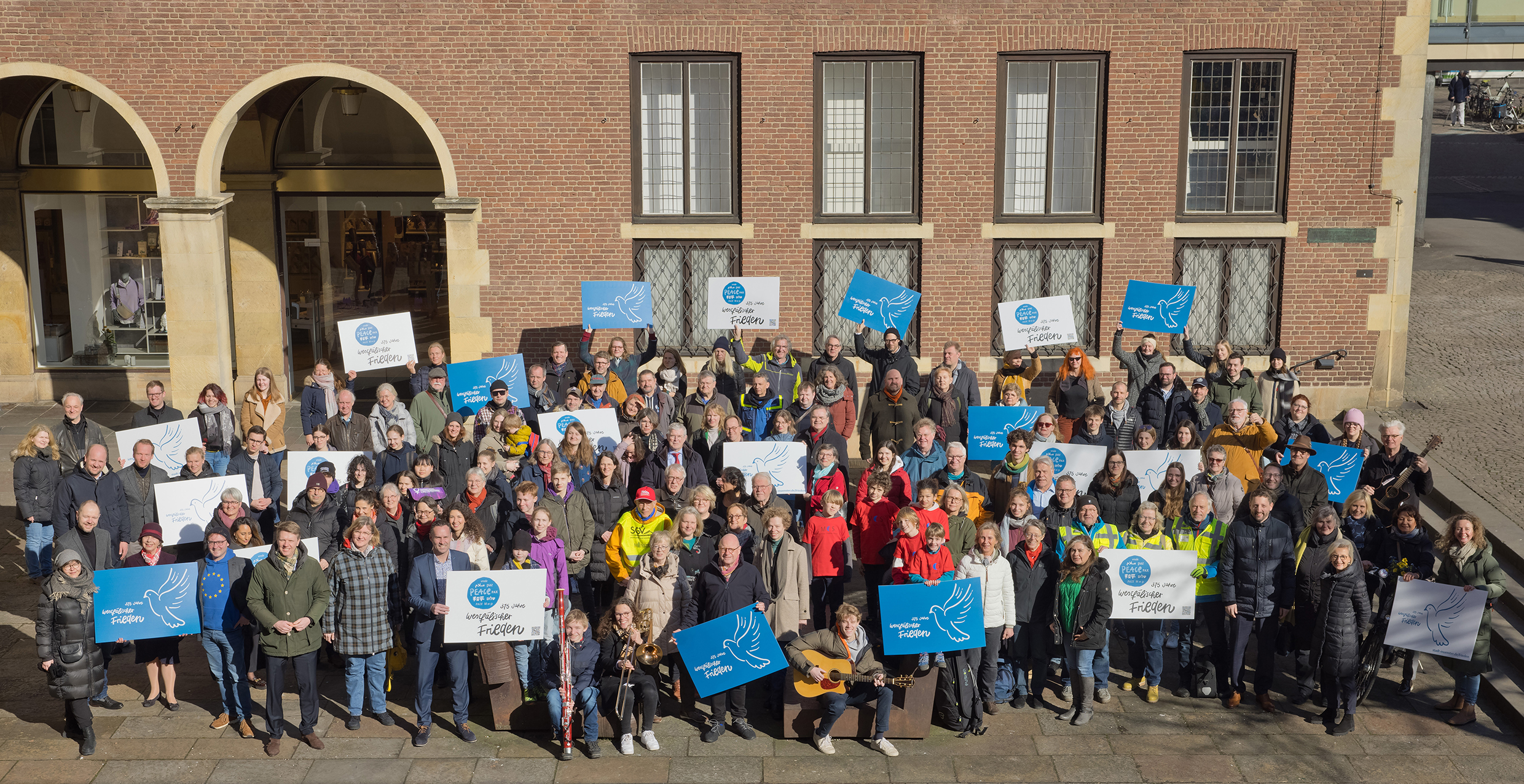 Zahlreiche Akteurinnen und Akteure aus der Stadtgesellschaft prägen das Jubiläumsjahr „375 Jahre Westfälischer Frieden“ in Münster. 