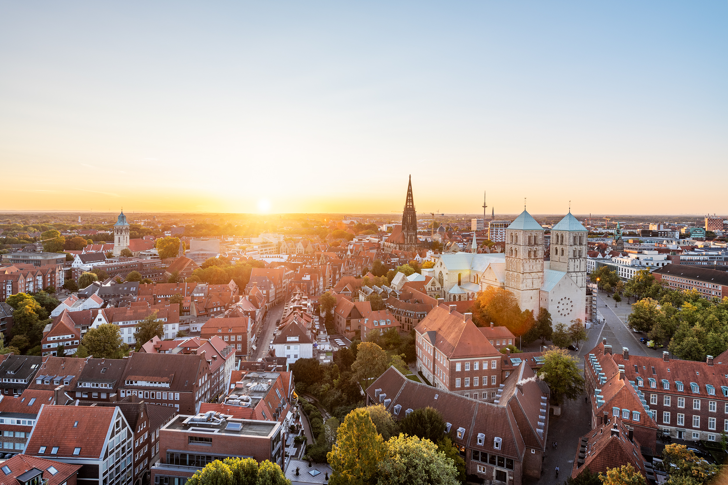 Münsters Innenstadt aus der Vogelperspektive