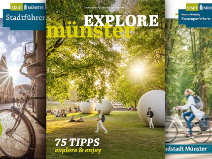 Symbolbild mit den Titeln der bestellbaren Broschüren von Münster Marketing
