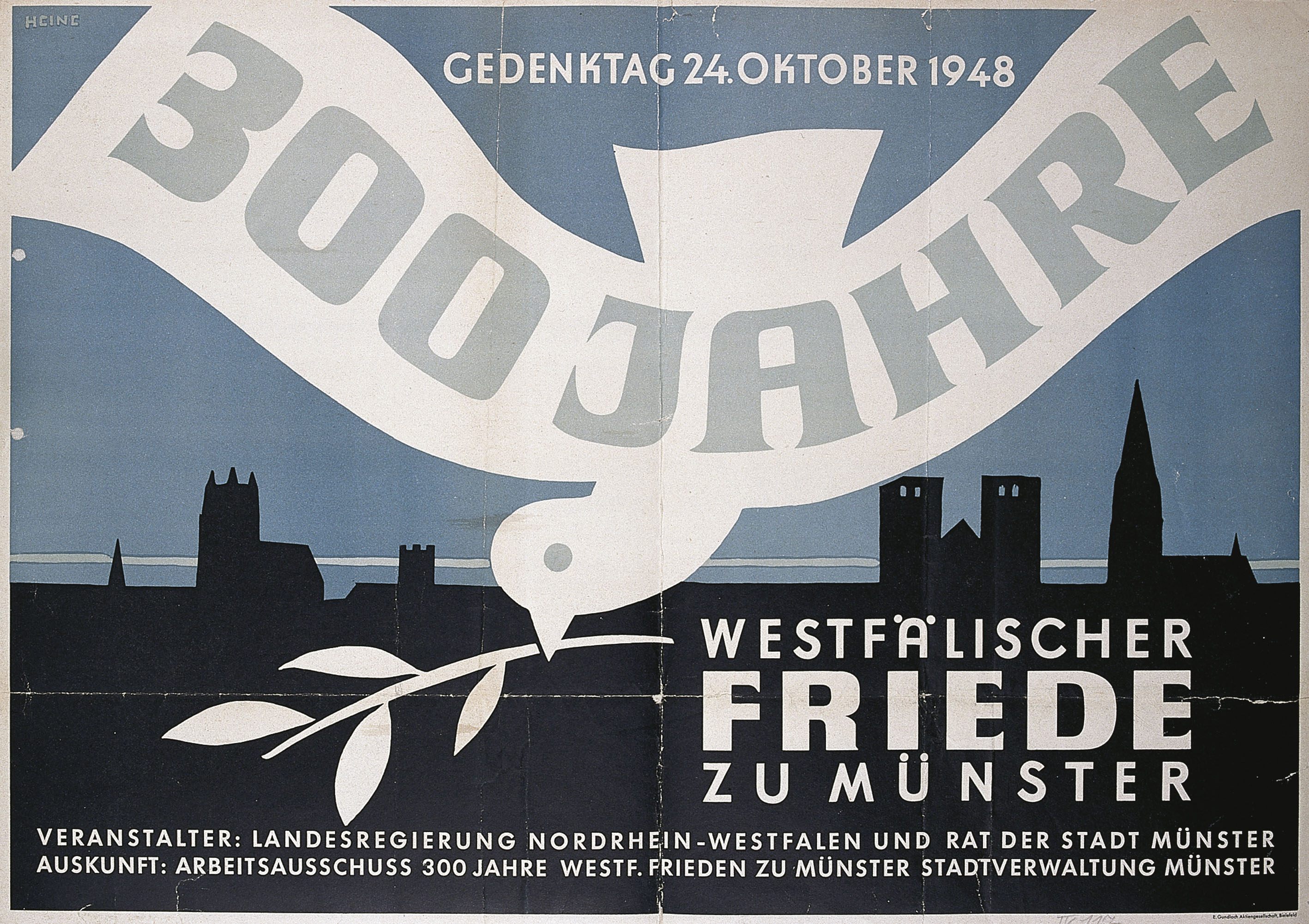 Plakat zum Gedenktag 300 Jahre Westfälischer Frieden
