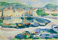 Charles Camoin, Boote im Hafen von Cassis, um 1905, Öl auf Leinwand, Kunsthaus Zürich (c) VG Bild-Kunst, Bonn 2021 Foto