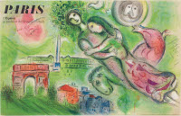 Marc Chagall, Romeo und Julia – Die Pariser Oper (Detail), Paris 1964, Farblithografie (c) VG Bild-Kunst, Bonn 2021 Foto