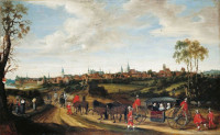 Der Einzug des niederländischen Gesandten beim westfälischen Friedenskongress 1648