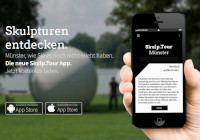 Handy mit Skulpturen-App Foto
