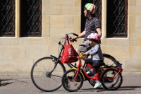 Bicyclist on the promenade