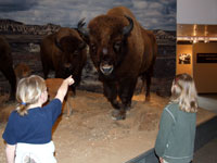 Kinder in der Ausstellung "Prärie- und Plainsindianer"