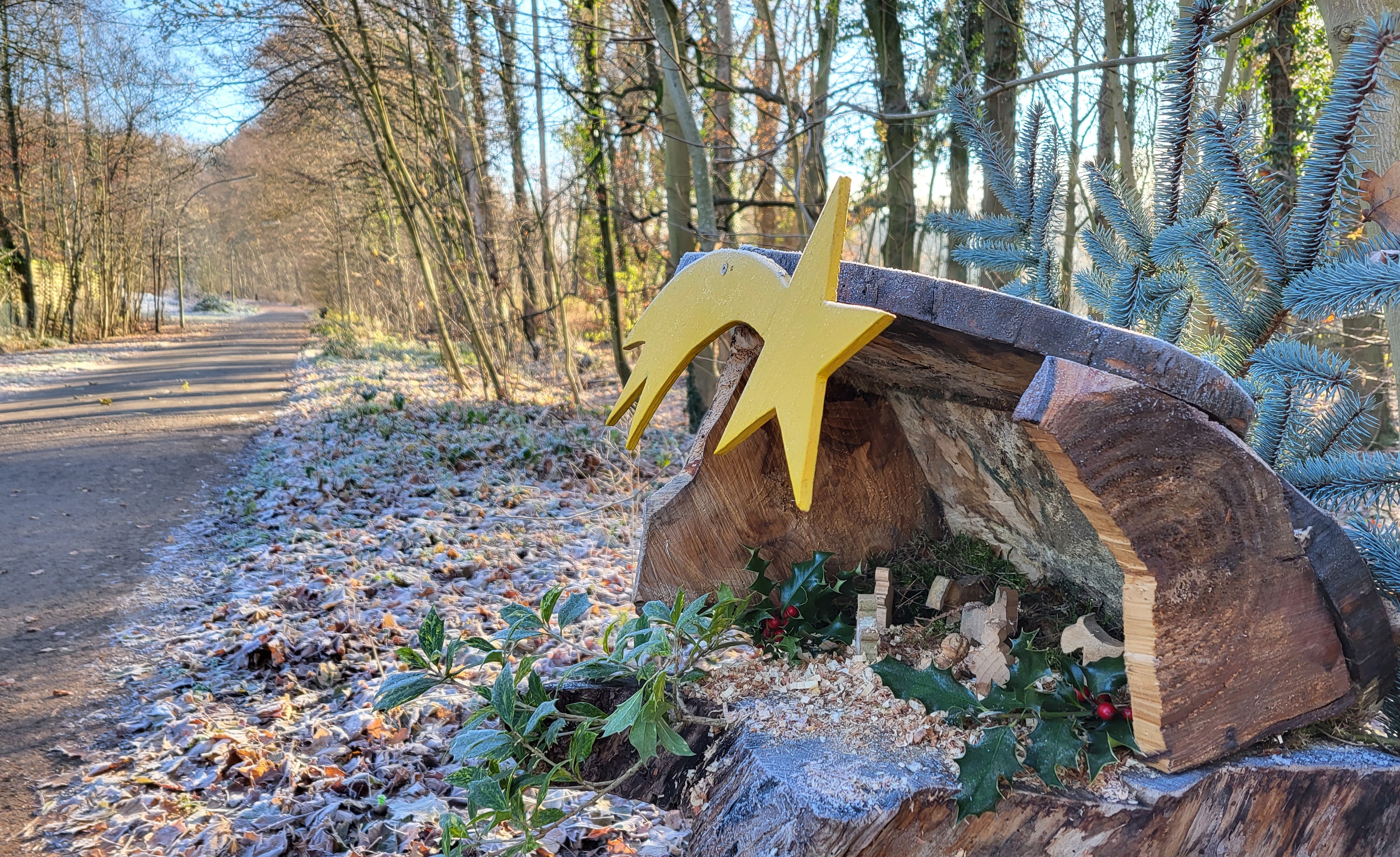 Das Bild zeigt eine Krippe des Handorfer Krippenweges.