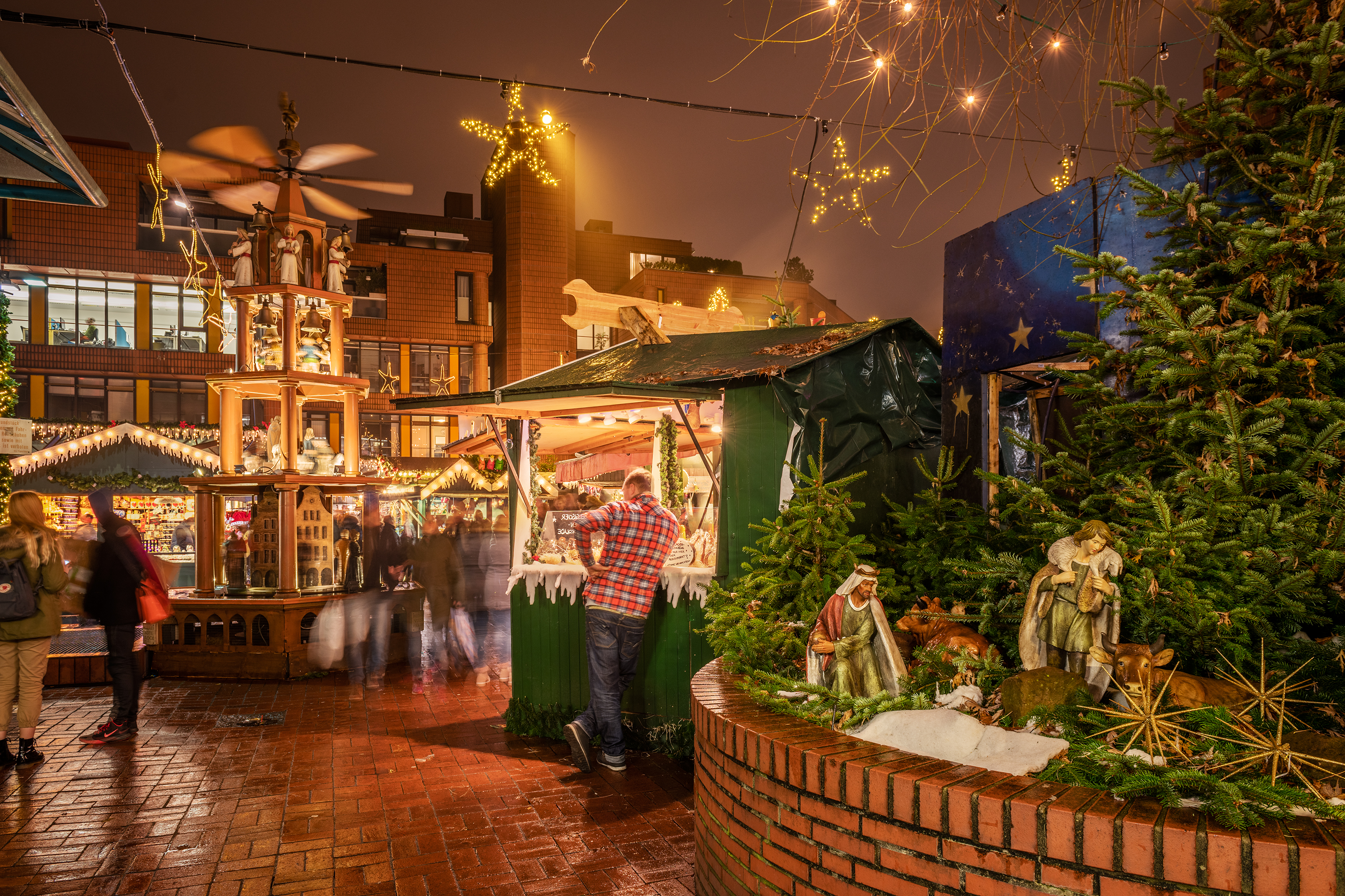 Der Weihnachtsmarkt am Aegidiimarkt in Münster.